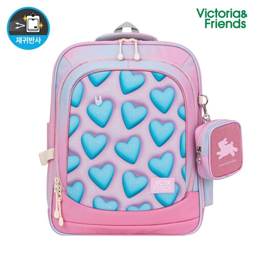 빅토리아앤프렌즈 초등학생 경량 책가방 얼쓰 글리터 스퀘어 하트 GSQSHK1 / V24B01-HRT-B