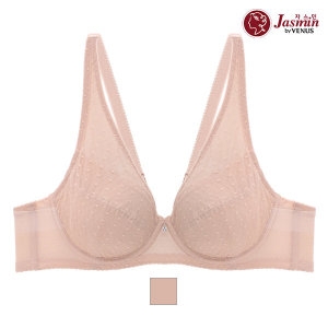 자스민 by 빅사이즈 도트망 더블윙 홑겹 브라 브라운/80A-95F