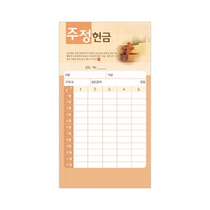 진흥  감사헌금 주정 헌금봉투 타공 세로20매입 3421