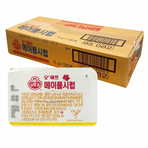 오뚜기 메이플 시럽 디스펜팩 11g 1박스 120개입