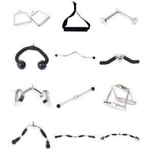 베스코  케이블 그립 로프바 손잡이 모음 헬스장 홈짐 맥그립 렛풀다운 시티드로우 롱풀 우레탄핸들세트 1조