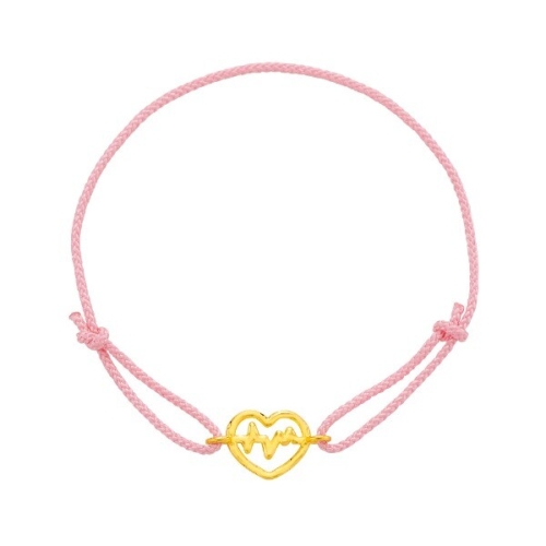 삼성금거래소  하트 팬던트 행운 실팔찌 0.78g