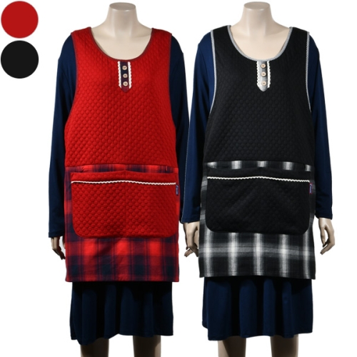 평화산업 피스 포근하고 부드러운 착용감 누빔 원 앞치마 0025jn