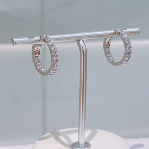 미니골드  김천점 LVER 테니스 스몰 라운드컷 은귀걸이 2.50mm EAAM1001