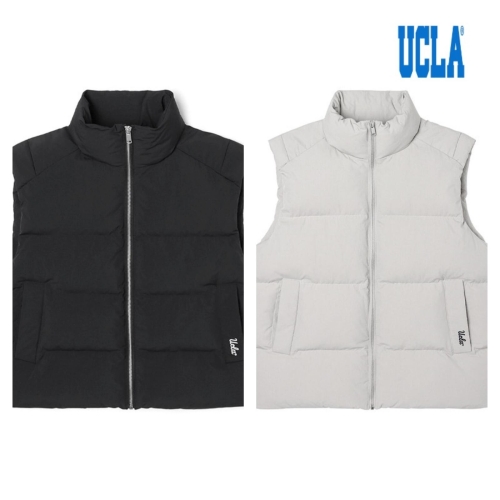 유씨엘에이 남여공용 테이프 레터링 포인트 패딩 베스트BEIGE_UZAVE81_25