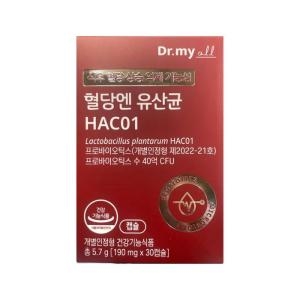 코스맥스엔비티 닥터마이올 혈당엔 유산균 HAC01 190mg 30캡슐