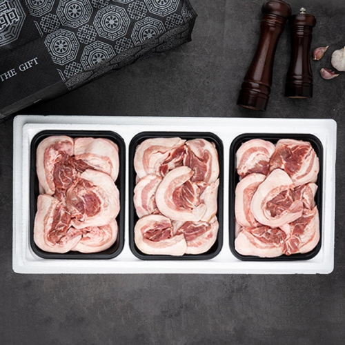 자연맛남  숙성돼지 특수부위 돈뽈항정 한판 선물세트 900g