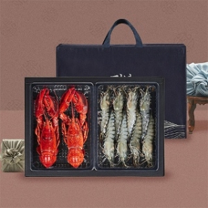 자연맛남  랍스터 세트 랍스터 2미+블랙타이거새우 8미/500g