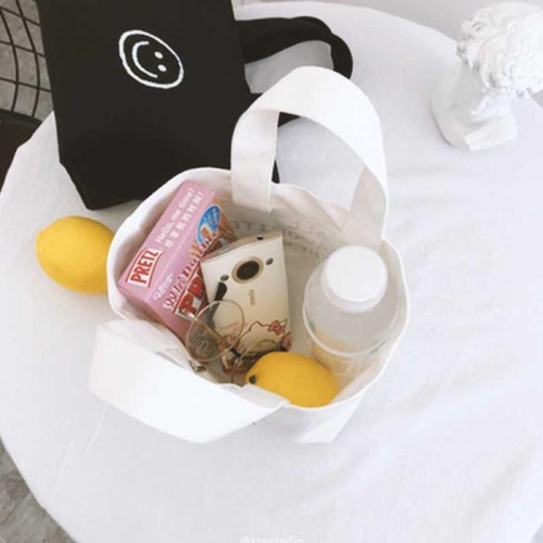 라일리 에코백 스마일 미니 캔버스 토트백 가방 M11888 옐로우