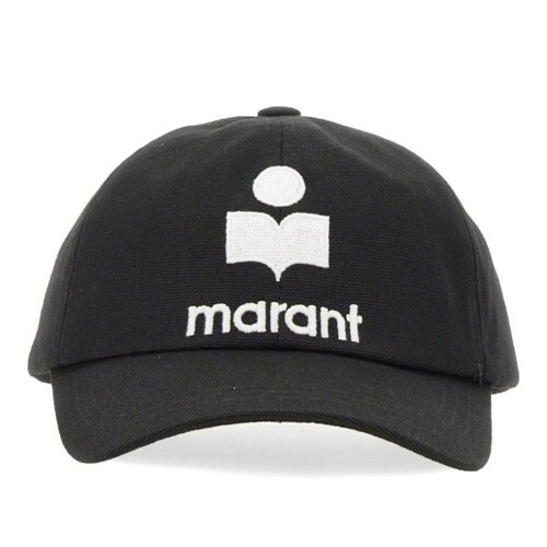 이자벨마랑 로고 블랙 볼캡 CQ001XFB_A3C05ABKEC