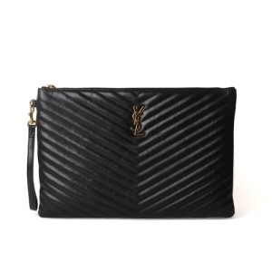 생로랑 명품명품 금장 모노그램 마틀라세 라지 클러치백 440222 CW