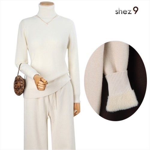 쉬즈넘버나인 제르 기모 니트 폴라