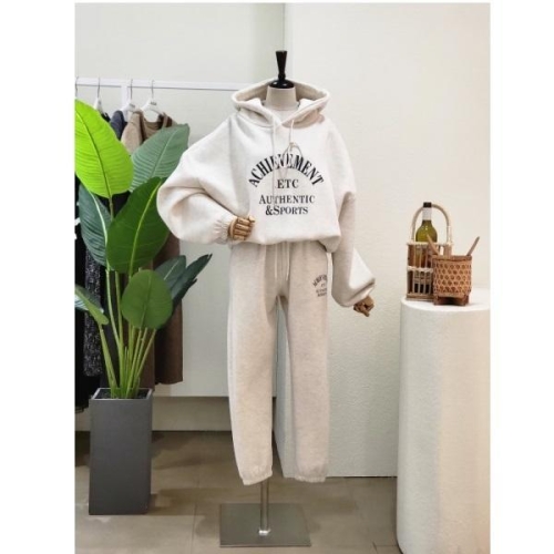 포커스 아치형 레터링 후드 조거팬츠 FW3L9ST5703