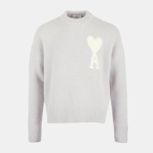 아미 오프화이트 빅하트 스웨터 라이트 그레이_UKS025 KN0032 090