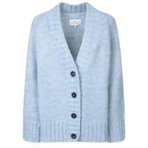 메종마르지엘라 여성 보태니컬 다이 브이넥 니트 가디건 코르테차 / SI0GP0004