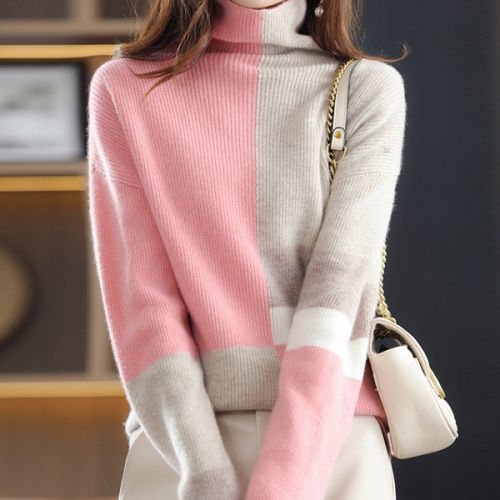 리블리크 미노 배색 컬러 니트_RA4LK040