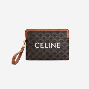 셀린느 트리오페 스트랩 파우치 10J502BZQ 04LU 탄 FB0550