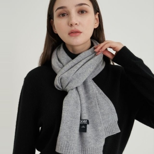 고비 GOBI 캐시미어 오가닉 플레인 밑단시보리 머플러