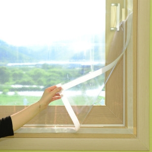 이루 1cm 맞춤제작 외풍차단 바람막이 벨크로 창문방풍비닐 두께0.5T