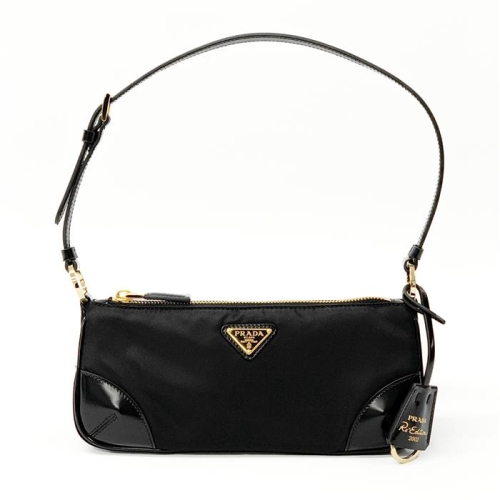 프라다 럭스댓 국내 1BC201 리에디션 2002 리나일론 레더 로고 숄더 백