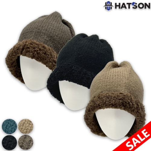 햇츠온 여성 겨울 뽀글이 오버사이즈 니트 비니 모자 H14-406