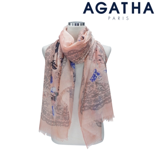 아가타 스카프 SB-2UPP072CO 코튼 혼방 롱 스카프 쉐도우 코