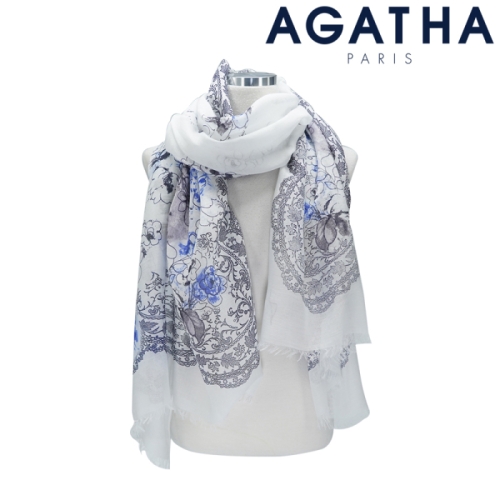 아가타 코튼 혼방 롱 스카프 쉐도우 그레이 SB2UPP072GY