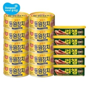 동원F&B  라이트 스탠다드 참치 85g 10개 + 리챔 120g 5개