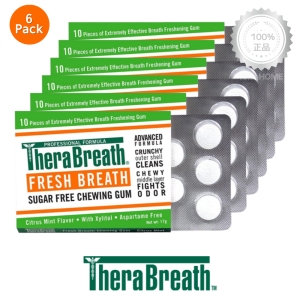 Therabreath  테라브레스 프레쉬 브레스 시트러스 민트향 츄잉 껌 캔디 직구 x6팩