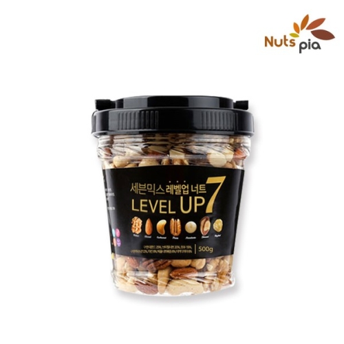 넛츠피아  세븐믹스 레벨업너트 믹스너트 500g 용기형