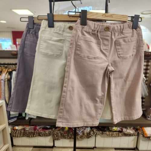 치크 여아 스판이 완전 짱 봄 와이드 면바지 CKTC2411G