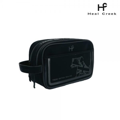 힐크릭  Heal Creek 투지퍼 골프 파우치백 블랙 HCPO O06 TA2253618