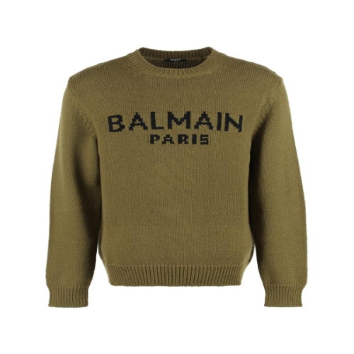 발망 남성 인타르시아 니트 로고 스웨터 AH1KD000KC88 KHAKI BPG