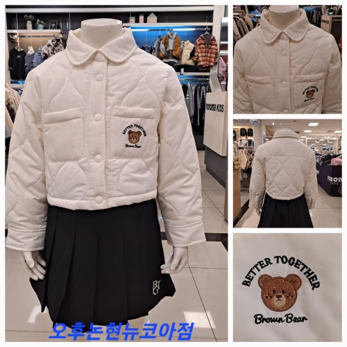 오후 24년 봄 신상. 신학기 아동 주니어 핏. 단아 심플한 트랜디한 입학식 졸업식 데일리 신박한 퀄팅 자켓 OHJP24151 ..