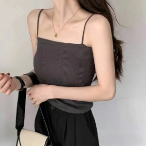 셀러허브 OFKO2QN5 여성 캡내장 끈나시 골지 슬림 이너 나시