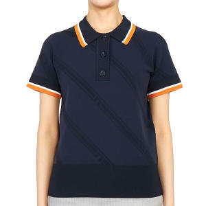 제이린드버그 골프 펠린 자카드 AWKW08148 6855 여자 카라 반팔 니트