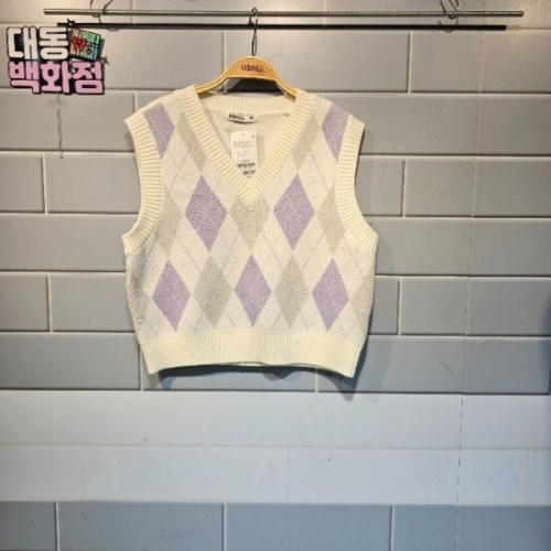 유솔 대동백화점DP01크롭아가일조끼ULKA24153