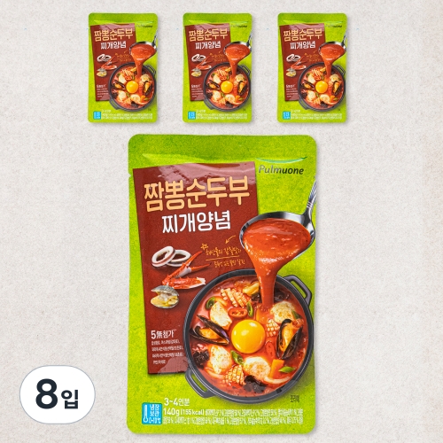 풀무원 짬뽕순두부찌개 양념 140g 8입 - 에누리 가격비교
