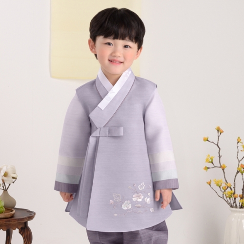 더예한복 QT50006-은설연호 남아 아동한복