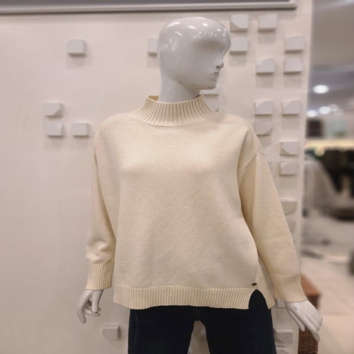  에이렌 앤디앤카렌 사선단추 골지반목 울니트 RM6KN258