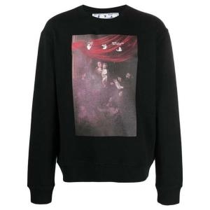 오프화이트 명품럭스댓 OMBA025 카라바조 스프레이 로고 맨투맨 OMBA025S21FLE00