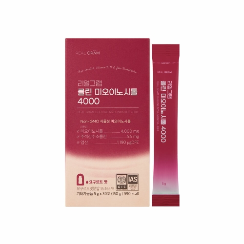 리얼그램 콜린 미오이노시톨 4000 5g 30포