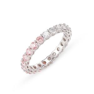 도로시  여성 14k 랩 다이아몬드 투톤 이터니티 반지(2.5mm)