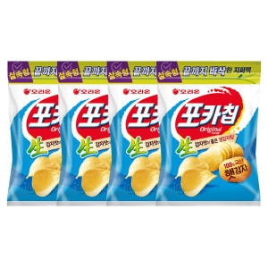 오리온  포카칩 오리지널 지퍼백 266g 4개