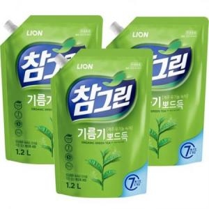 참그린 기름기 뽀드득 레몬녹차 리필 1.2L