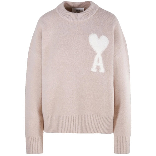 아미 빅 하트 로고 알파카 니트_UKS025 KN0032 685