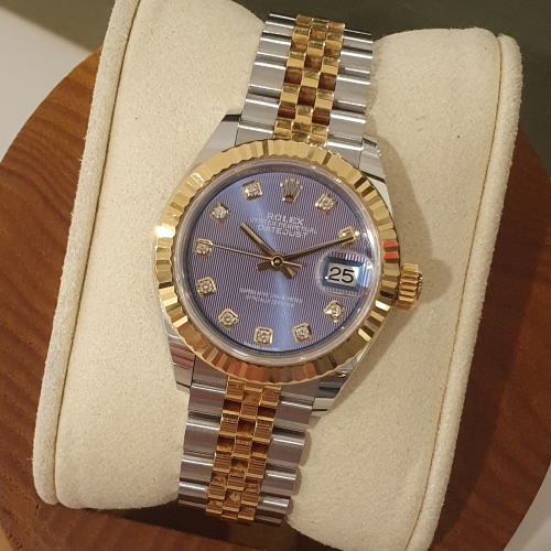 롤렉스 여성용 데이저스트 279173 퍼플 텐포인트 28mm