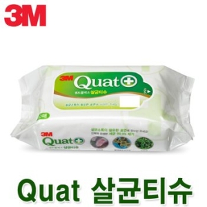 3M  쿼트플러스 살균 티슈 80매 물티슈 소독 세정제 손소독제 알콜 휴지 화장지 카트 화장실 일회