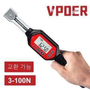 토크  렌치 3-100Nm 교환 가능한 헤드 디지털 렌치 버저 및 led가 있는 엔드 보정