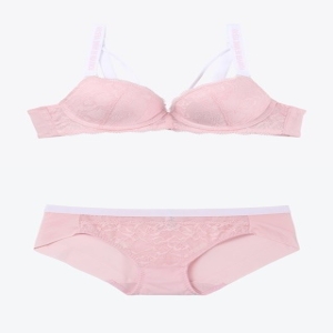 YES 핑크 레이스 헴팬티 세트_YSWBZ417YSWPZ418